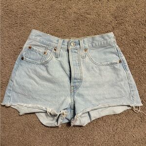 Levi's Women's Light Blue Denim Shorts